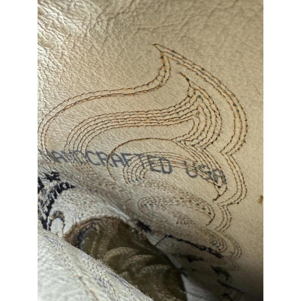 Women’s Tony Lama Cowboy Boots Sz 9B Style H2053L  Full Quill Handcrafted In USA - Picture 11 of 16